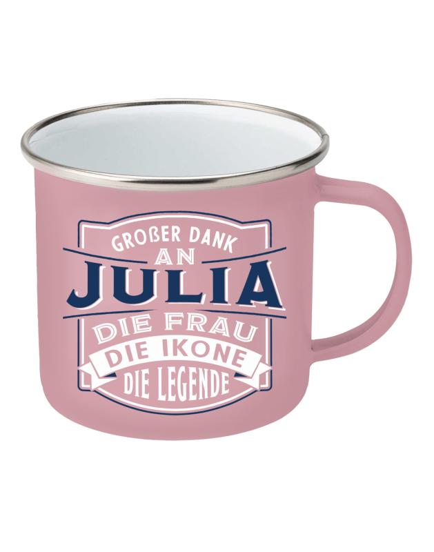 Geschenk für Julia, H&H Top Lady Namensbecher